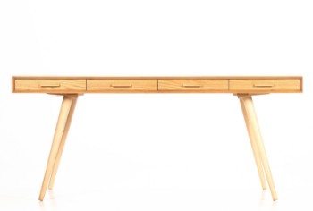 Ubekendt møbelproducent. Fritstående skrivebord, egetræ. L. 180 cm