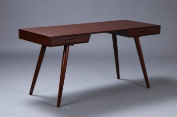 Unknown furniture design. Desk, dark wood. L. 160 cm
