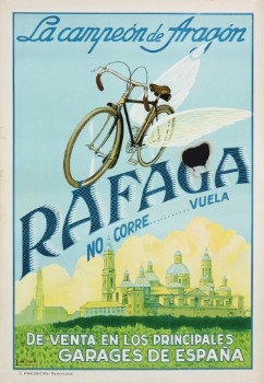 Spansk plakat, Rafaga no corre.... vuela, ca. 1930erne