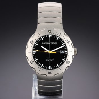 Porsche Design by Eterna Diver 990 feet. Herreur i titanium med sort skive, 2010erne