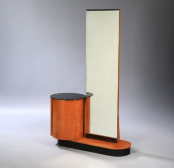 Jindrich Halabala. Art Deco furniture with bar and mirror from the 30s
