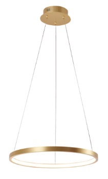 1718 - Leuchten Direkt LED Ceiling lamp, model Model Circle, gold, Ø 39 cm