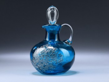 Blue glass jug from the 70s
