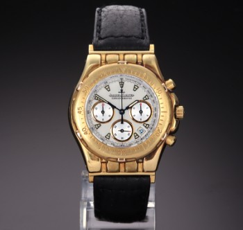 Jaeger-LeCoultre Kryos Chronograph. Mens watch in 18 kt. gold with light disc, approx. The 1980s
