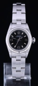 Rolex Oyster Perpetual damearmbåndsur af stål ref. 67230