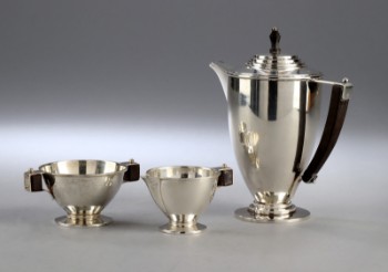 Danish silversmith. Funkis silver coffee set, year 1940 (3)