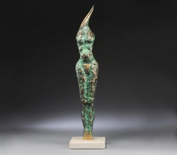 Stanisław Wysocki. Kvindeskulptur af delvis patineret bronze (cd)