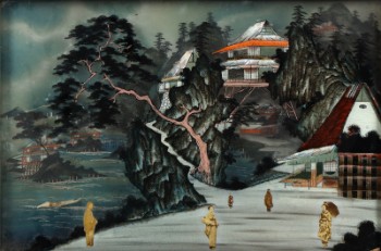 Japansk hinterglas maleri, 1900 tallet