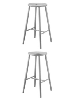 Børge Mogensen for FDB. A pair of stools model J27B - Gray (2)