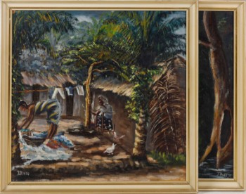 Unknown African artist: Two paintings (2)