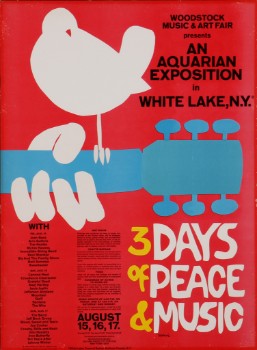 Arnold Skolnick. Original plakat for Woodstock, lille version, 1969