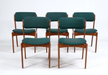 Erik Buch for Oddense Machine Joinery. Set of five teak chairs, model OD-49 (5)