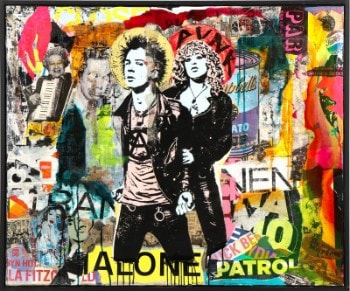 Alf Pedersen. Komposition. `Punk is not dead` 120x100 cm.