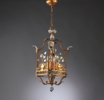 Giovanni Banci. Lantern pendant made of gold-colored metal