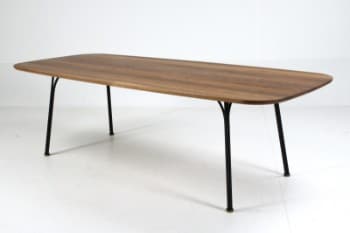 Christian Troels for DK3. Langbord, massivt røget egetræ, model Corduroy Table #2