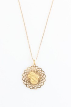 Pendant of 18 kt with gold necklace
