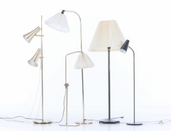 Dansk lampedesign. Samling blandede standerlamper (5)