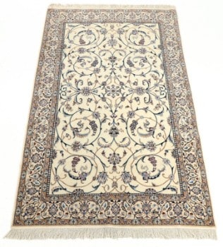 Persisk Nain. Uld med silke  på bomuld. 130x215 cm