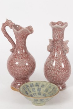 Kina Republikperiode tre stykker krakele porcelæn (3)
