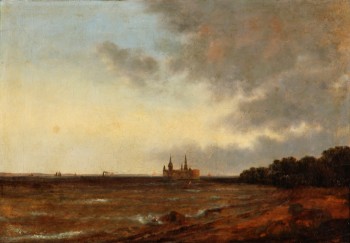 Dansk maler, 1800-tallet. Udsigt til Kronborg
