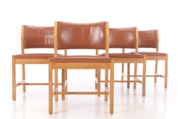 Børge Mogensen for Fredericia Stolefabrik. Sæt på fire spisestole af egetræ, model BM 72 (4)
