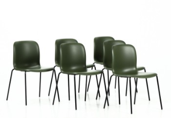 Howe. Seks stole, model SixE. Olivegrøn. (6)