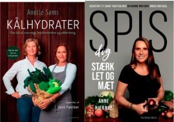 Spis dig stærk, let og mæt af Anne Hjernøe + Kålhydrater af Anette Sams & Jane Faerber, bøger (2)