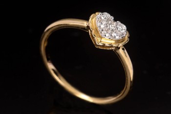 Diamonds By Frisenholm. Ring af 14 kt. guld med brillanter. str. 51