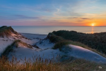 Take Klee. Dunes in Gammel Skagen in sunset light