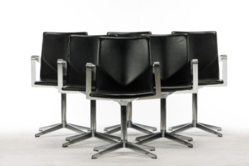 Christina Strand & Niels Hvass. Set of six armchairs / office chairs, model Four Cast XL (6)