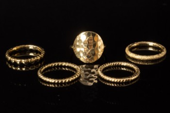 Collection Christina rings of gold-plated sterling silver (5)
