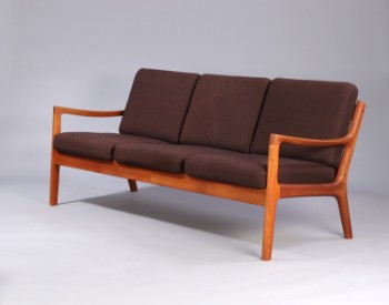 Ole Wanscher. Three-person sofa, model Senator with brown fabric