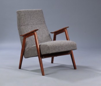 Jiri Jiroutek for Interiors. Armchair of molded wood from the 60s