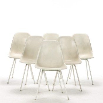 Charles Eames. Set of six chairs, model DSX (6)