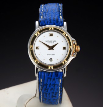 Raymond Weil Parsifal. Ladies watch in partially gilded steel with white dial, 2000s