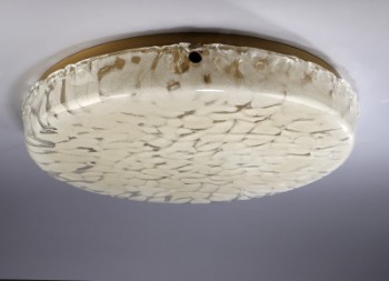 Væg/loftslampe fra 60erne af muranoglas og messing