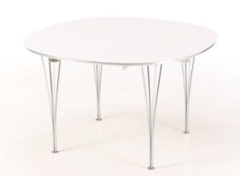 Piet Hein & Bruno Mathsson. Super-Circular dining table, 115 x 115