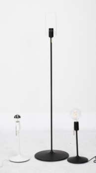 Anders Klem for Umage. Floor lamp and two table lamps model Santé, black/white (3)