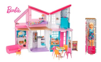 1604 - Mattel Barbie Malibu House + Barbie Ultimate Closet Portable / Fashion Doll (2)