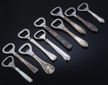 Horsens Silverware Factory and others A collection of openers with silver handles (10)