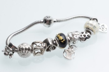 Christina Design London. Sterling silver bracelet with charms.