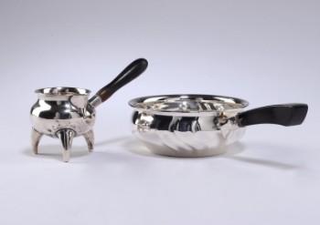 Casserole and tail pot of silver (2)