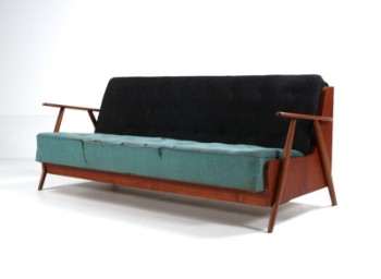 Danish furniture manufacturer. Three-person sofa / sofa bed, 1960s