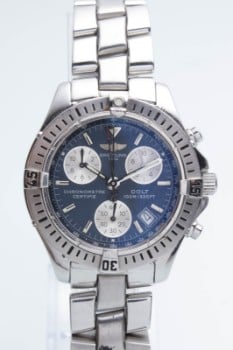 Breitling Colt Chronograph. Herreur i stål med sølvfarvet skive