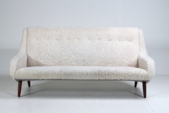 Bengt Ruda. Detached three-person. sofa, lambswool, model 91
