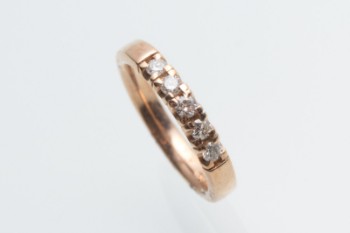 Alliance ring of gold-plated silver with diamonds 0.25 ct.