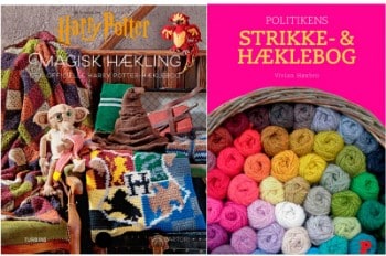 Harry Potter - Magisk hækling af Lee Satori + Politikens strikke- og hæklebog af Vivian Høxbro, bøger (2)