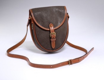 Mulberry. Small shoulder bag in brown Scotchgrain leather