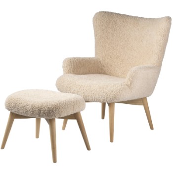 Living&more armchair - Teddy - Taupe