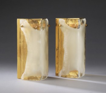 Calamari. A pair of Murano glass wall lamps from the 70s (2)